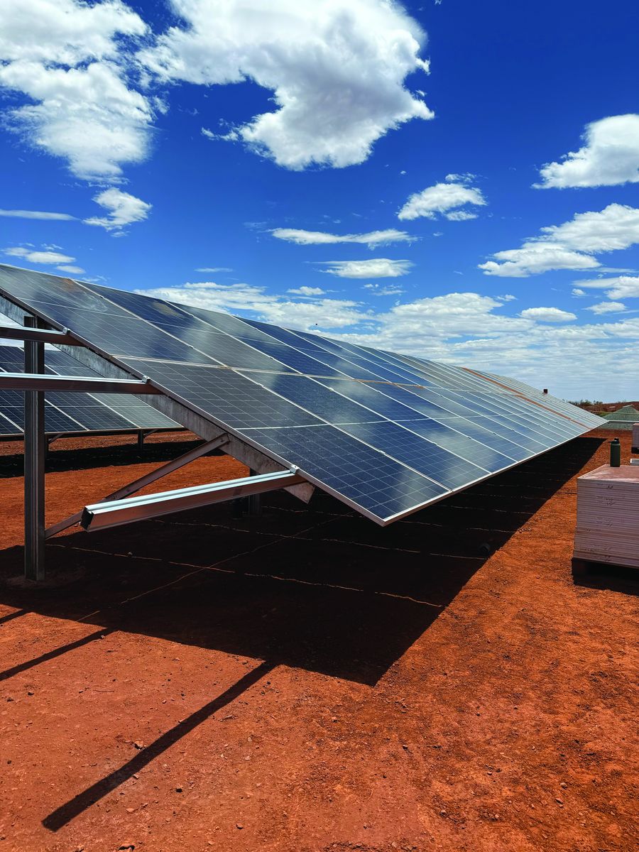 Ground-mounted solar array in the Pilbara