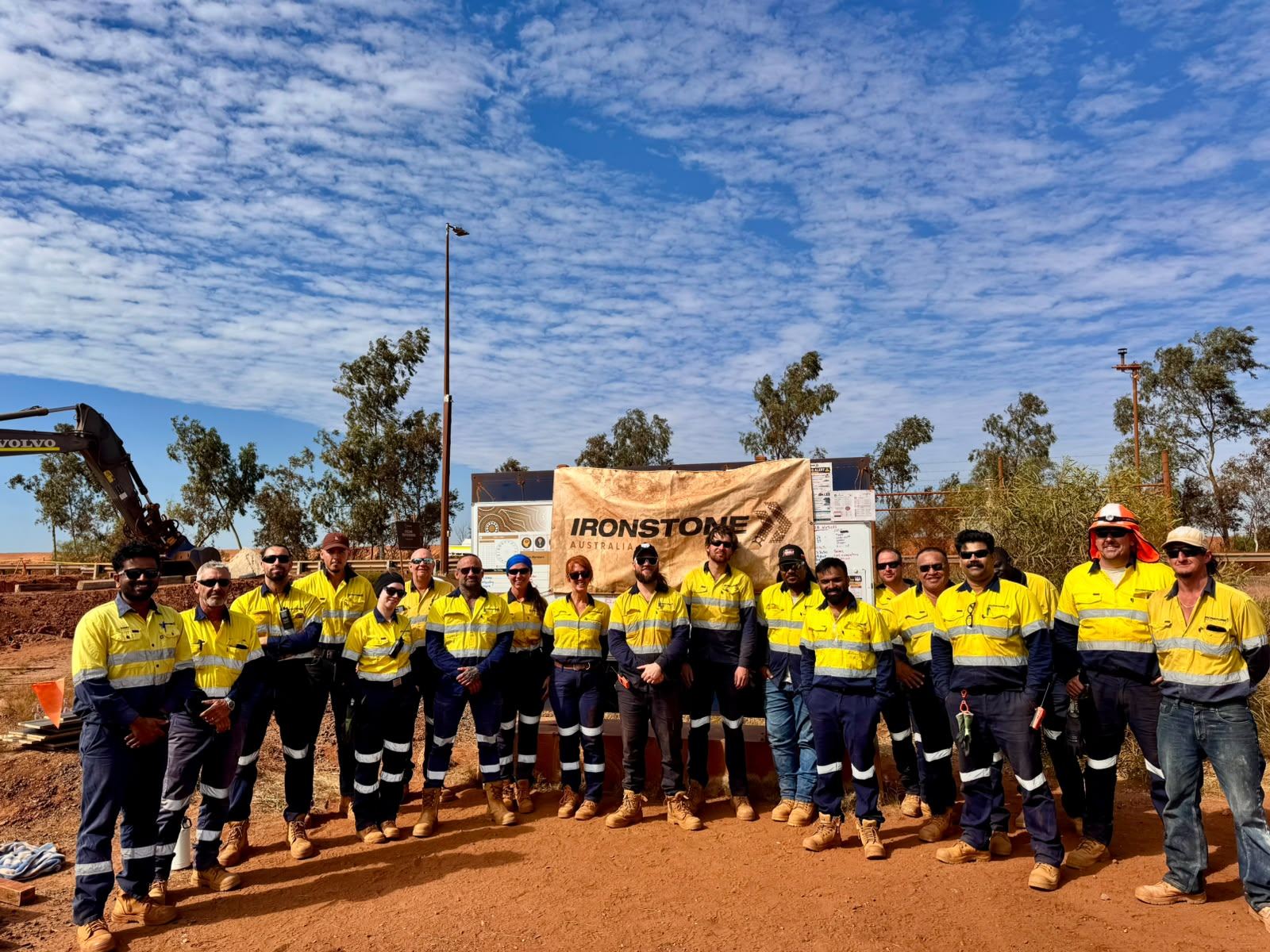 Ironstone site crew in high-vis on a Pilbara project