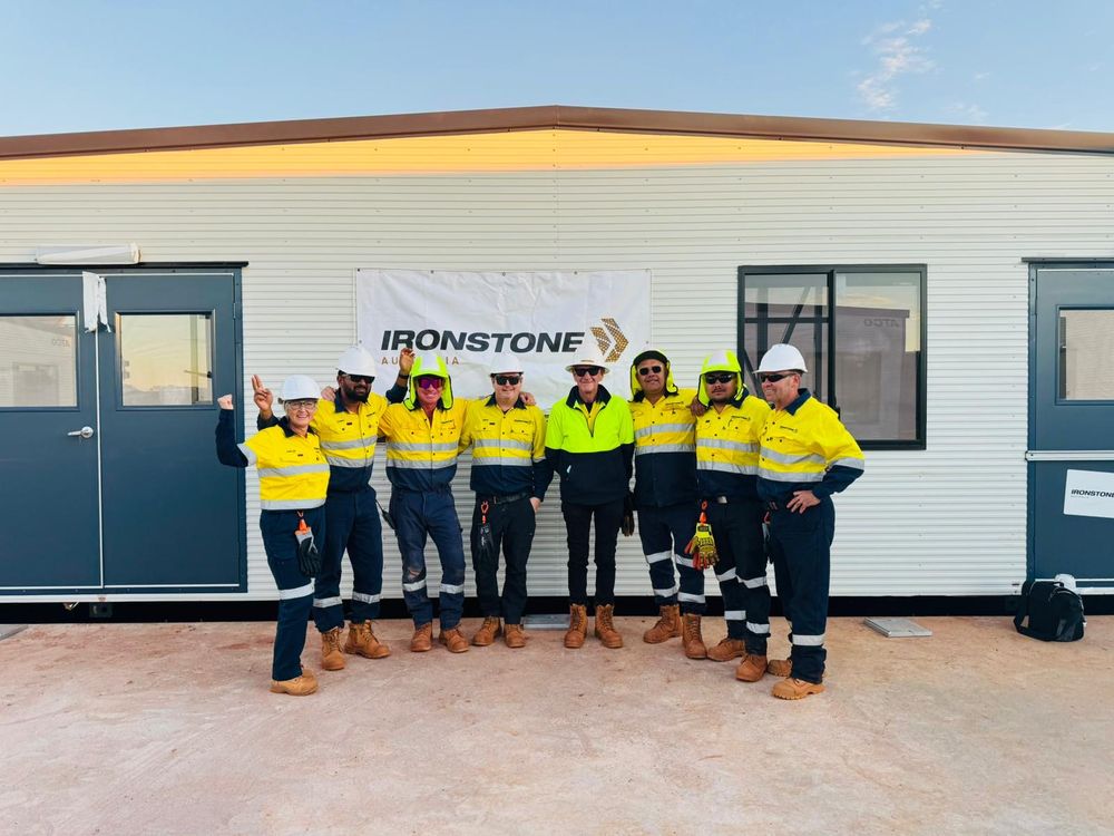Ironstone crew in the workshop